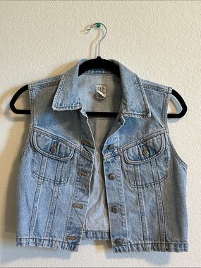 GAP Light Blue Denim Vest
